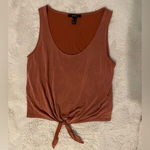 Forever 21 Mauve Tie Front Tank